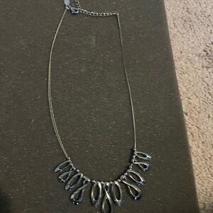 Lia Sophia Silver Teardrop Necklace